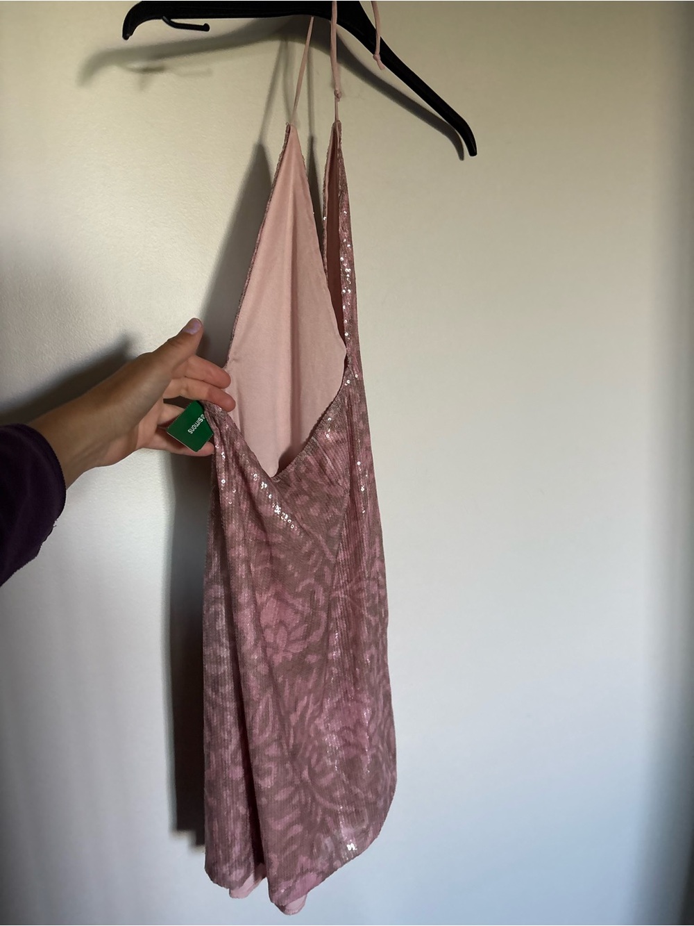 Motel Rocks Pink Sequin Slip Dress - Picture 4 of 8